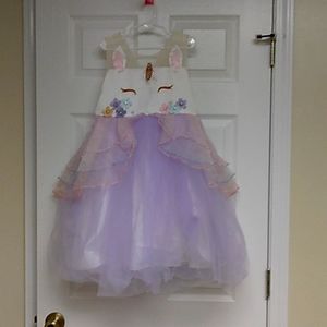 Unicorn flower fancy dress. Girl's Dress Up Play Costume Dress